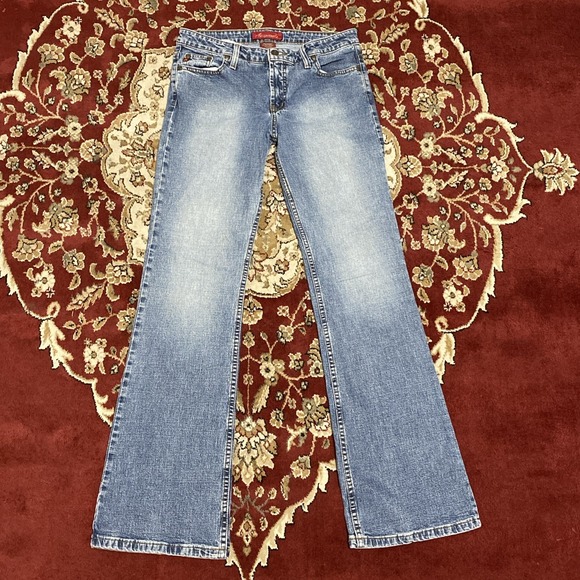 Aeropostale Denim - AEROPOSTALE Chelsea Bootcut Jeans Womens 9/10 Long Medium Wash Slight Stretch